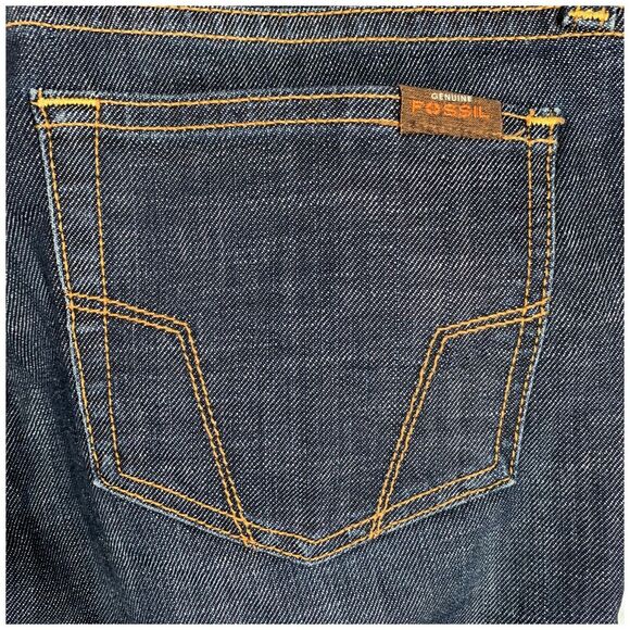 FOSSIL Jeans Size 27 Slim Boot Cut Dark Blue Denim Stretch Low Rise Nice! - Picture 8 of 12